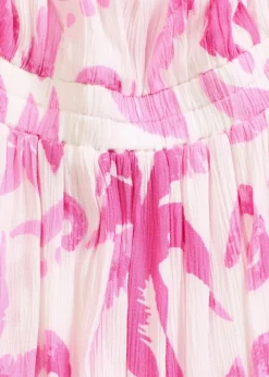 One-Shoulder-Kleid aus strukturierter Viskose