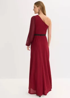 One-Shoulder-Kleid mit Glitzer