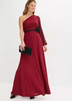 One-Shoulder-Kleid mit Glitzer