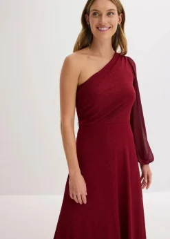 One-Shoulder-Kleid mit Glitzer