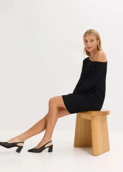 One-Shoulder-Strickkleid