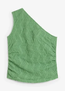 One-Shoulder-Top in Struktur Optik