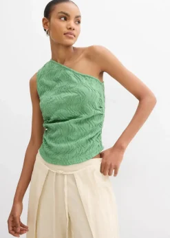 One-Shoulder-Top in Struktur Optik