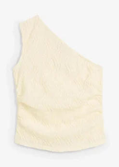 One-Shoulder-Top in Struktur Optik