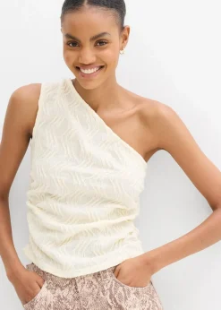 One-Shoulder-Top in Struktur Optik