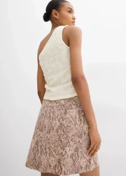 One-Shoulder-Top in Struktur Optik