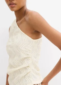 One-Shoulder-Top in Struktur Optik