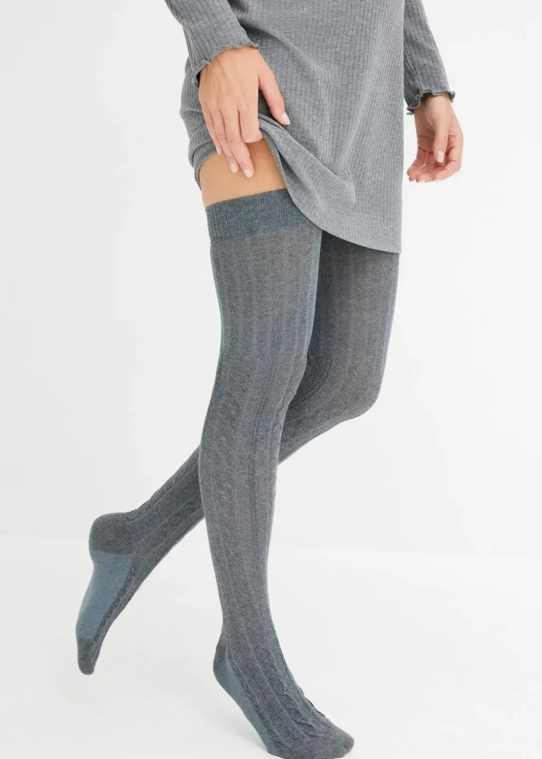 Overknee Strümpfe mit Bio Baumwolle (2 Paar)