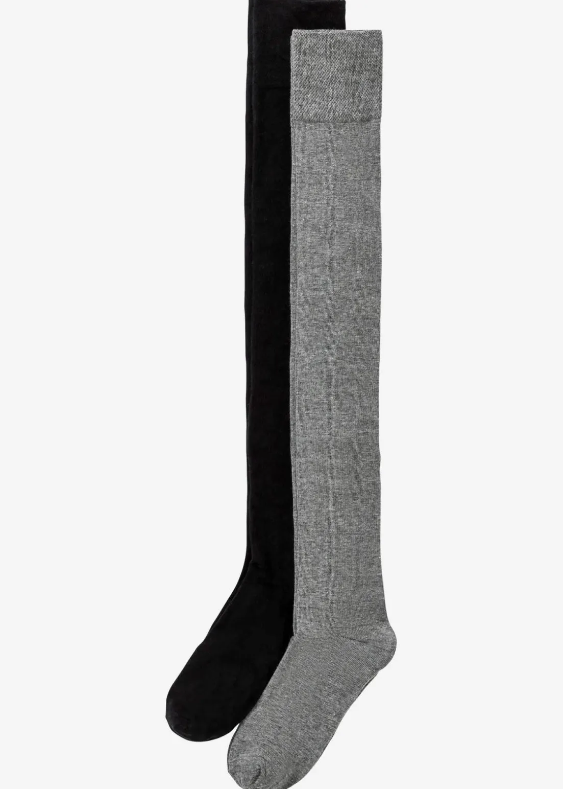 Overknee Strümpfe mit Bio-Baumwolle (2er Pack)