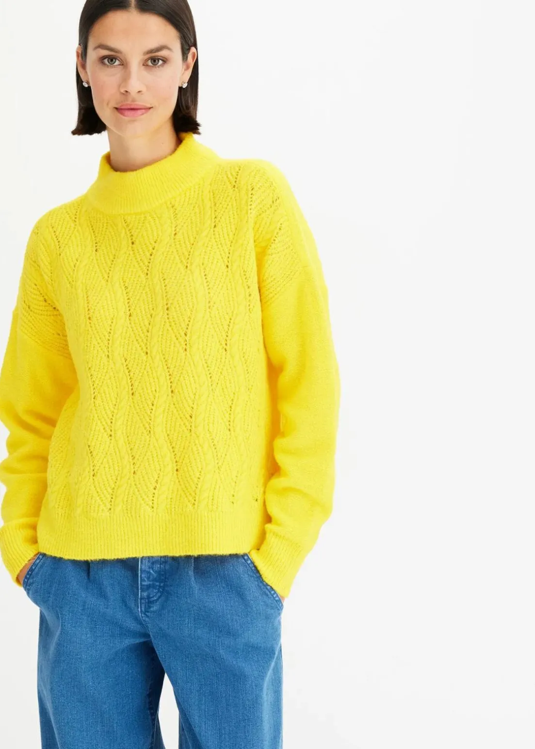 Oversize Boxy-Pullover mit Struktur