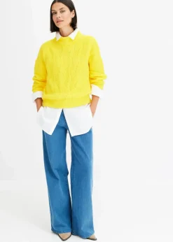 Oversize Boxy-Pullover mit Struktur