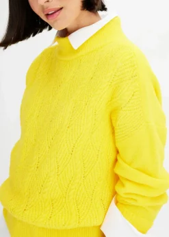 Oversize Boxy-Pullover mit Struktur