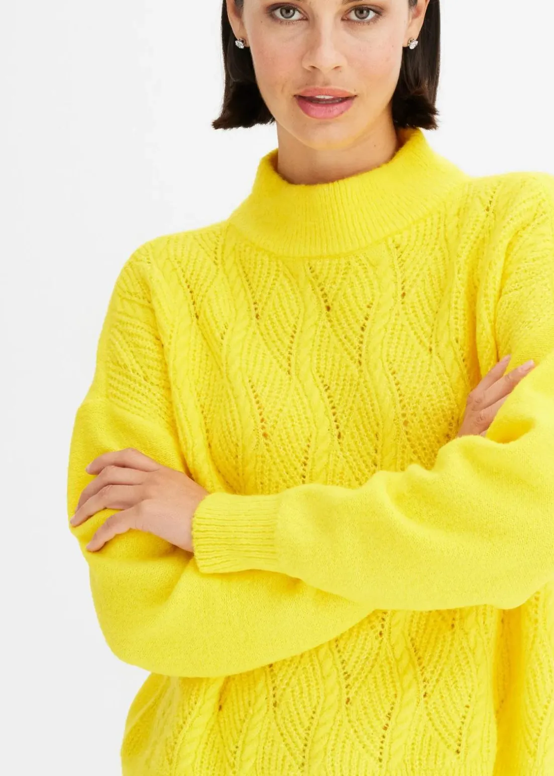 Oversize Boxy-Pullover mit Struktur