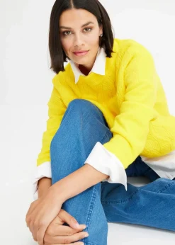 Oversize Boxy-Pullover mit Struktur