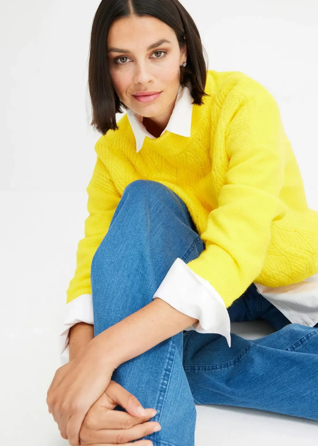 Oversize Boxy-Pullover mit Struktur