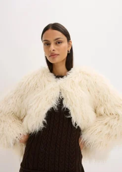 Oversize Fellimitat-Jacke