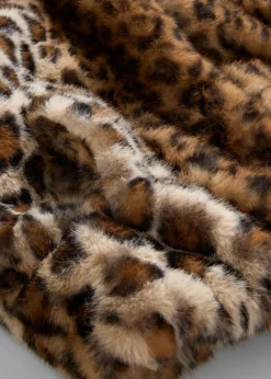 Oversize Fellimitat-Jacke