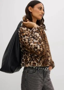 Oversize Fellimitat-Jacke