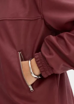 Oversize Lederimitat-Jacke