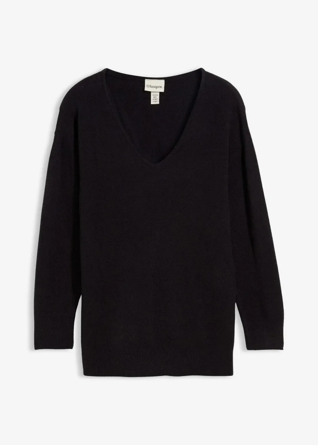 Oversize Longpullover mit Seitenschlitzen