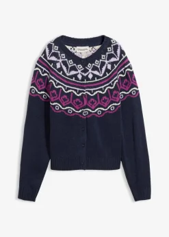 Oversize Norweger-Strickjacke