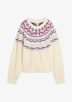 Oversize Norweger-Strickjacke