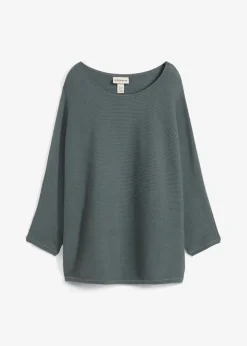 Oversize Ripp-Pullover aus Viskose-Mix