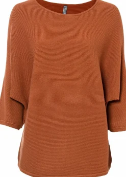 Oversize Ripp-Pullover aus Viskose-Mix