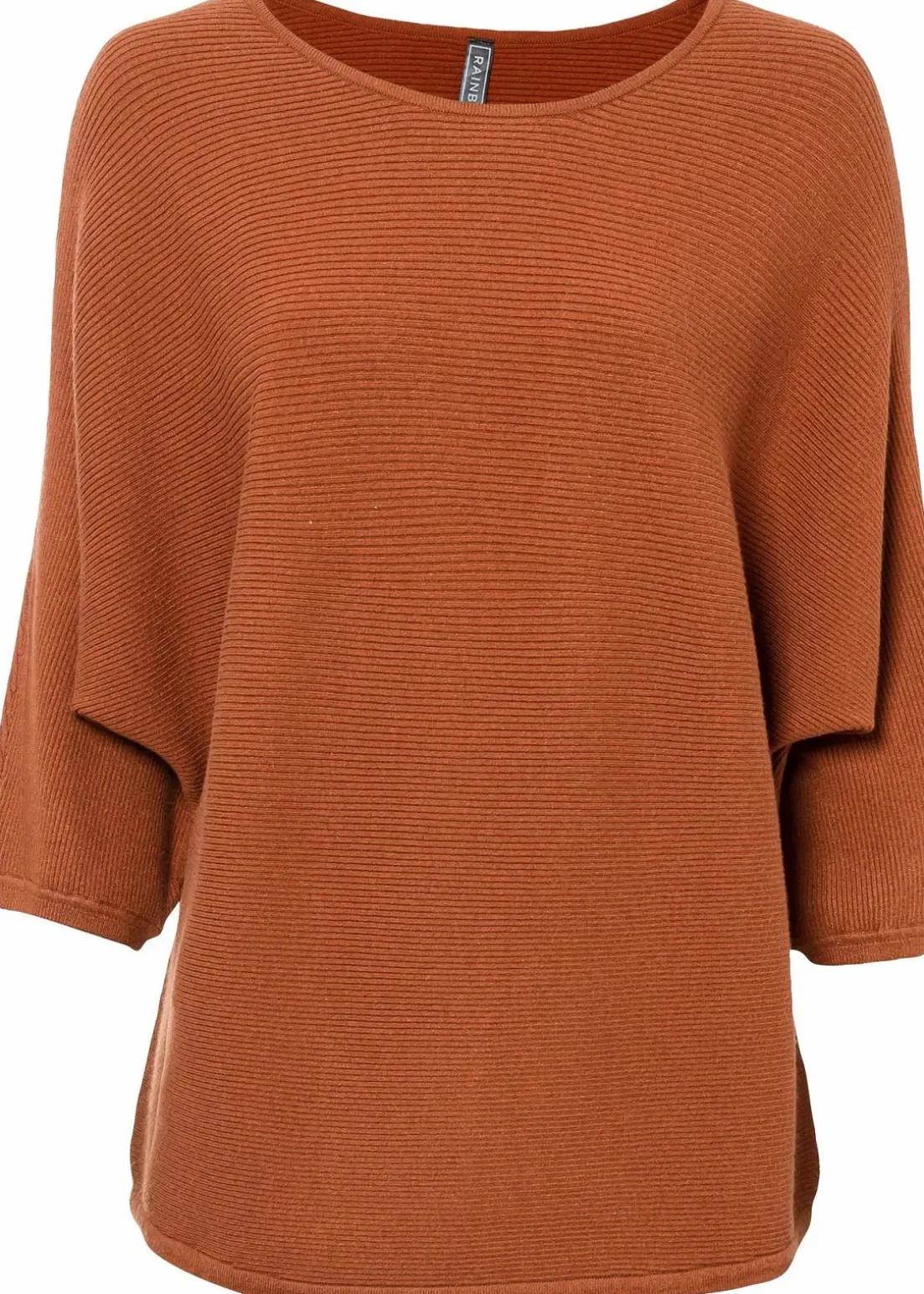 Oversize Ripp-Pullover aus Viskose-Mix