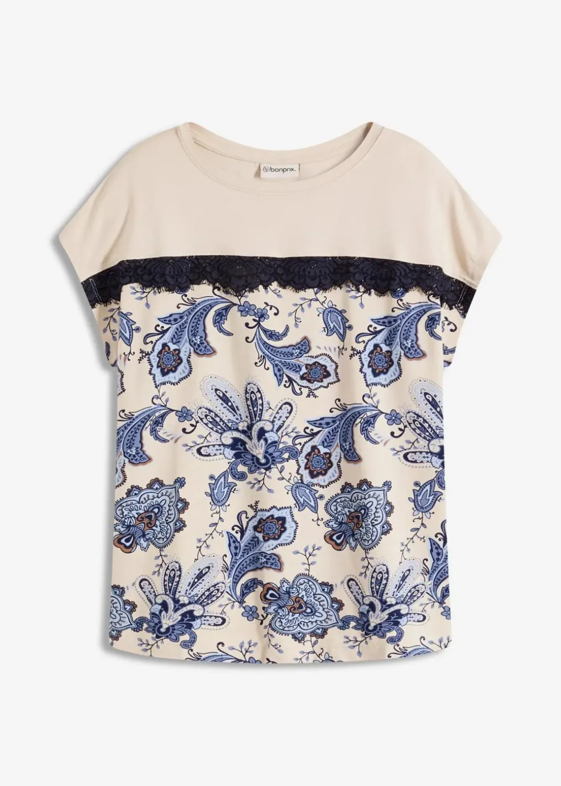 Oversize Shirt mit Spitzenband