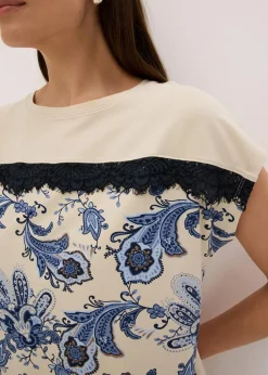 Oversize Shirt mit Spitzenband