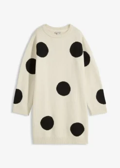 Oversize Strickkleid mit Punkten