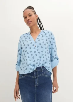 Oversize-Bluse aus luftigem Musselin