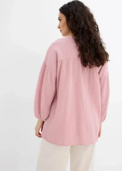 Oversize-Bluse aus Musselin