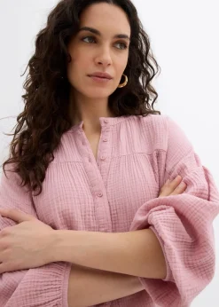 Oversize-Bluse aus Musselin