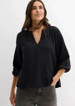 Oversize-Bluse aus Musselin