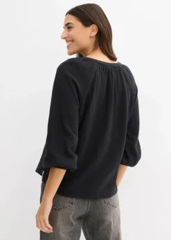 Oversize-Bluse aus Musselin
