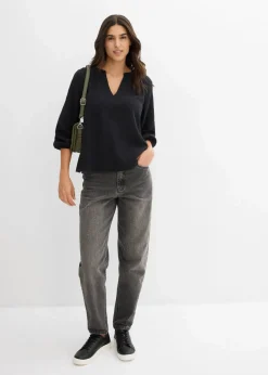 Oversize-Bluse aus Musselin