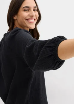 Oversize-Bluse aus Musselin