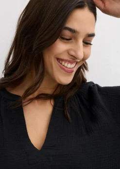 Oversize-Bluse aus Musselin