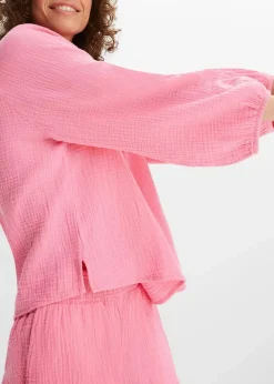 Oversize-Bluse aus Musselin