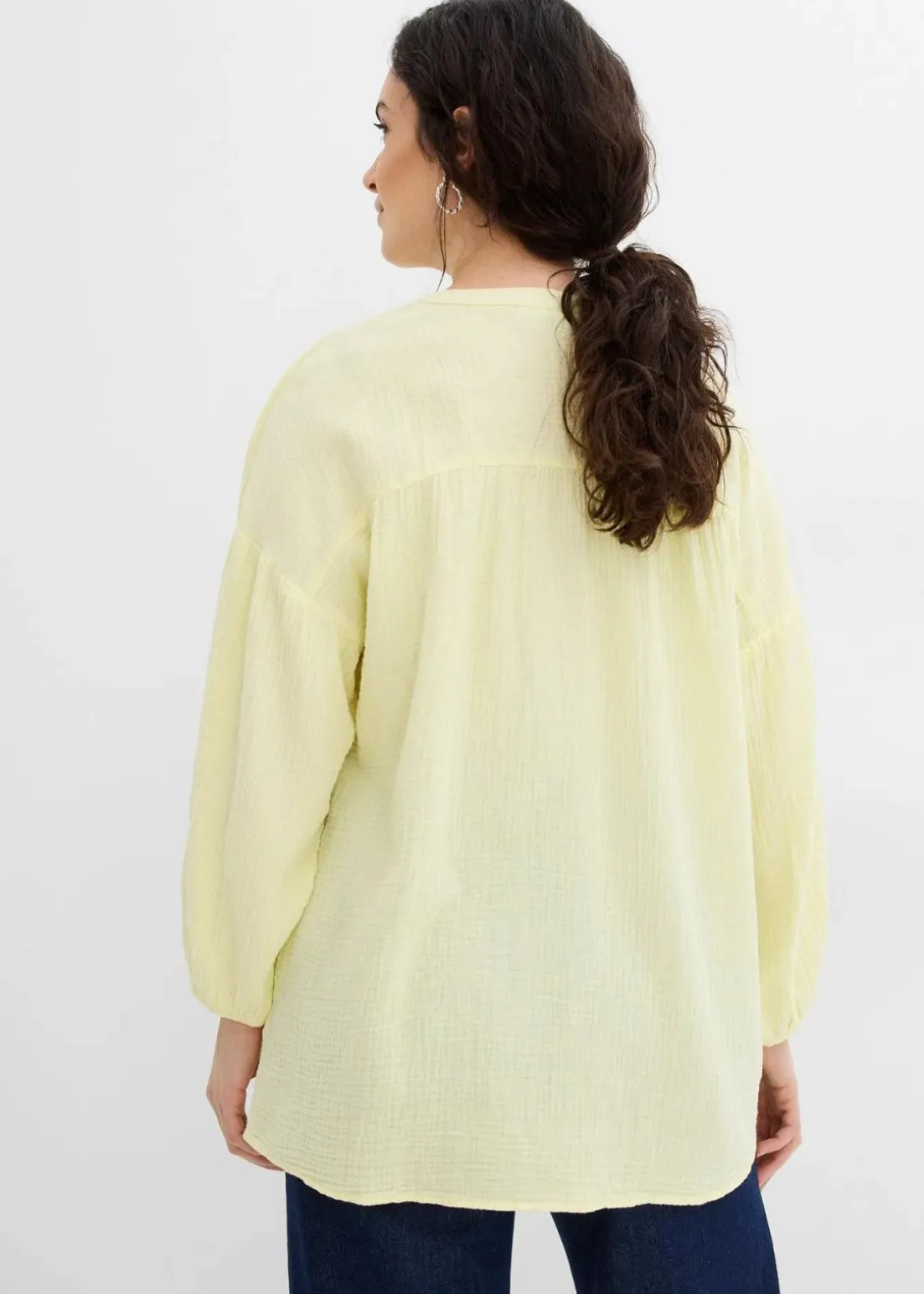 Oversize-Bluse aus Musselin