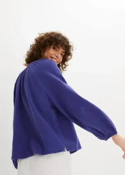 Oversize-Bluse aus Musselin
