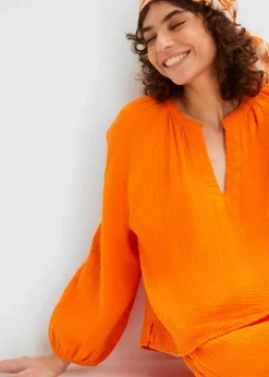 Oversize-Bluse aus Musselin