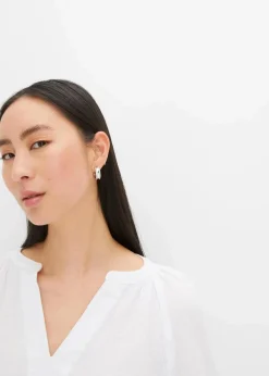 Oversize-Bluse aus Musselin