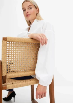 Oversize-Bluse aus reiner Baumwolle