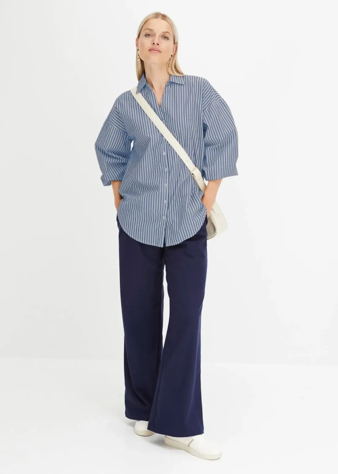 Oversize-Bluse aus reiner Baumwolle