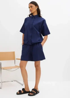 Oversize-Bluse aus reiner Baumwolle
