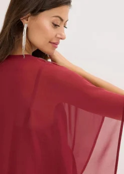 Oversize-Bluse mit Pailletten-Einsatz