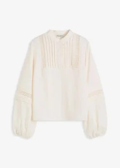 Oversize-Bluse mit Verzierungen